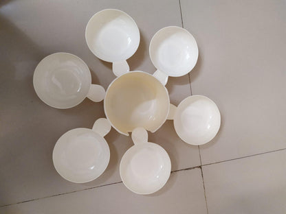 Colorful Plastic Macaron Dip Bowls Set of 6pcs