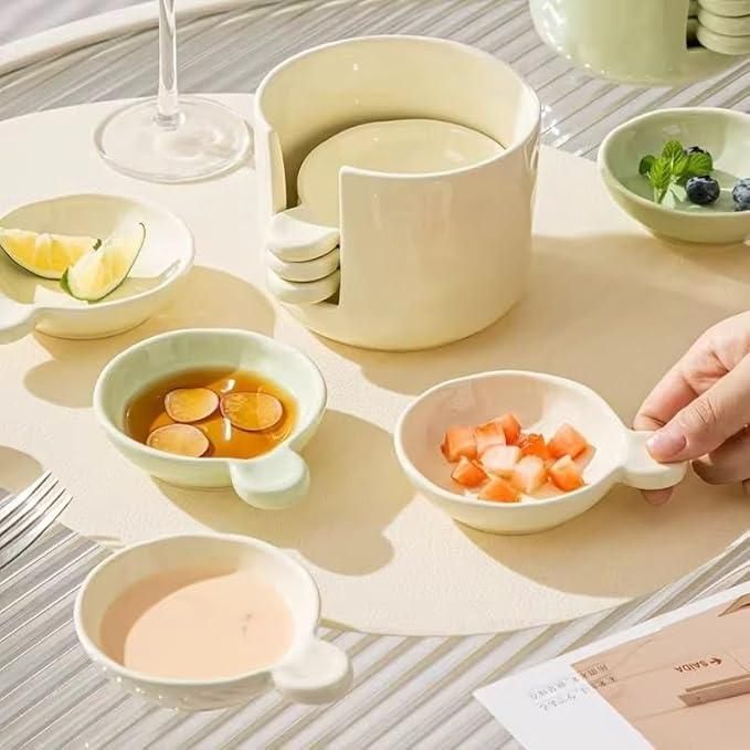 Colorful Plastic Macaron Dip Bowls Set of 6pcs