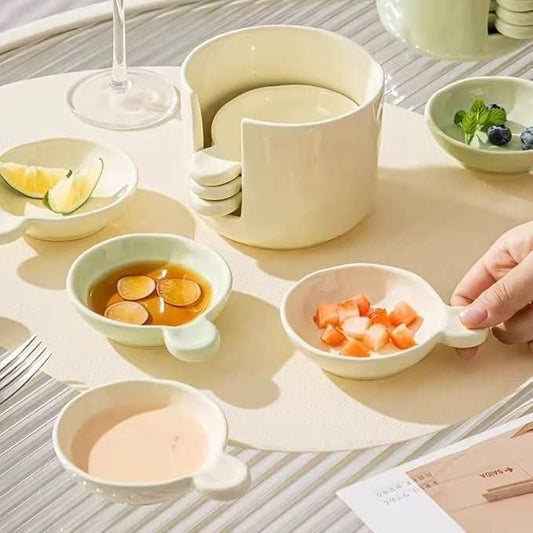 Colorful Plastic Macaron Dip Bowls Set of 6pcs