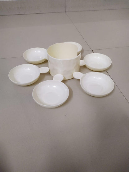 Colorful Plastic Macaron Dip Bowls Set of 6pcs